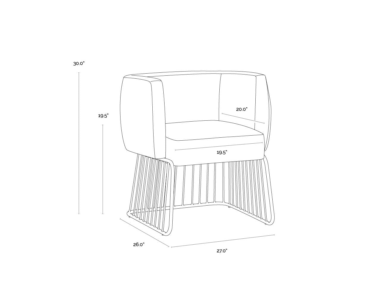 Sunpan Gala Dining Armchair