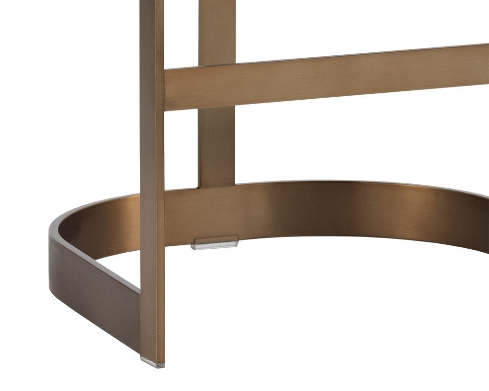 Sunpan Beaumont Barstool Antique Brass Cantina Black
