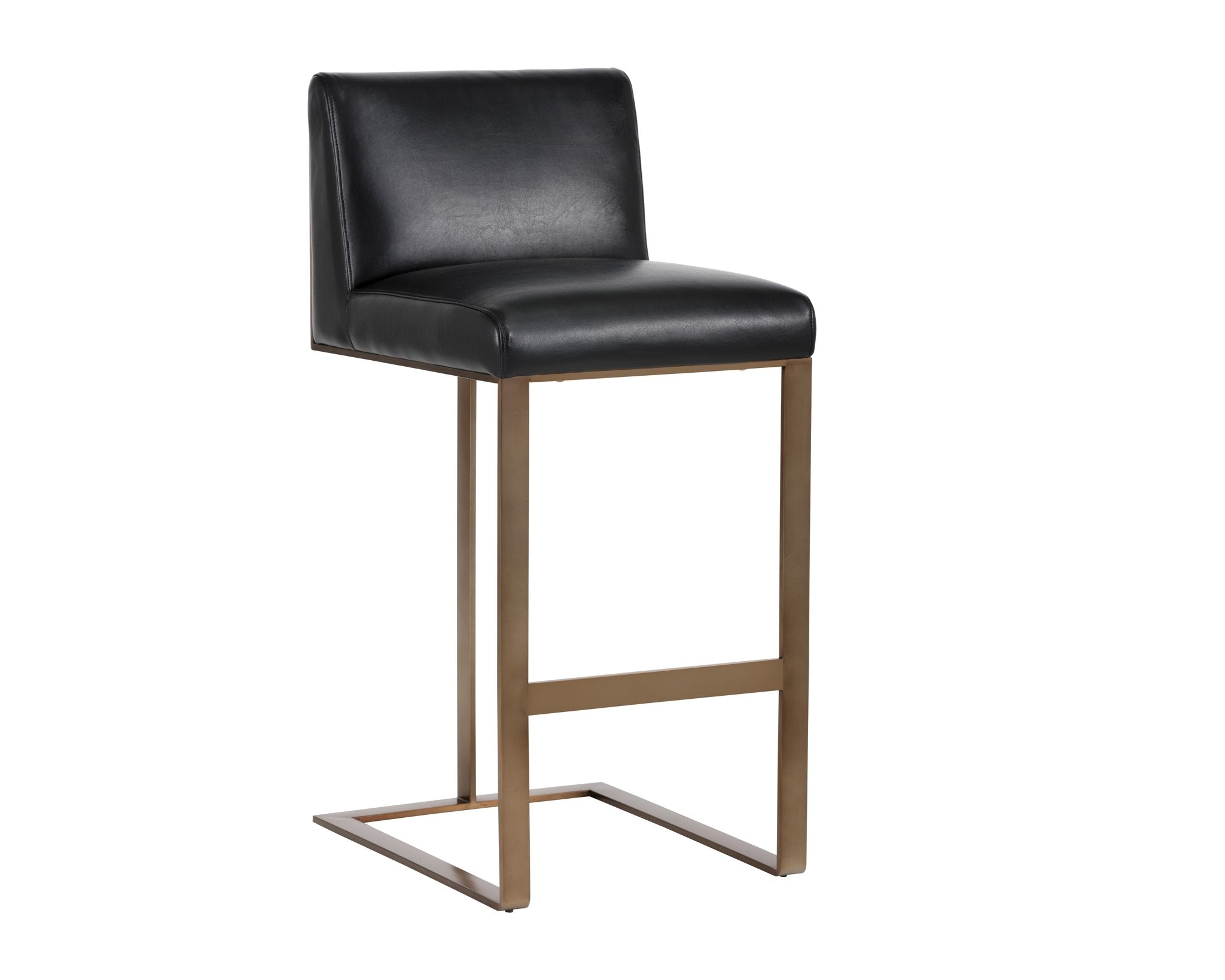 Sunpan Dean Barstool Antique Brass Cantina Black