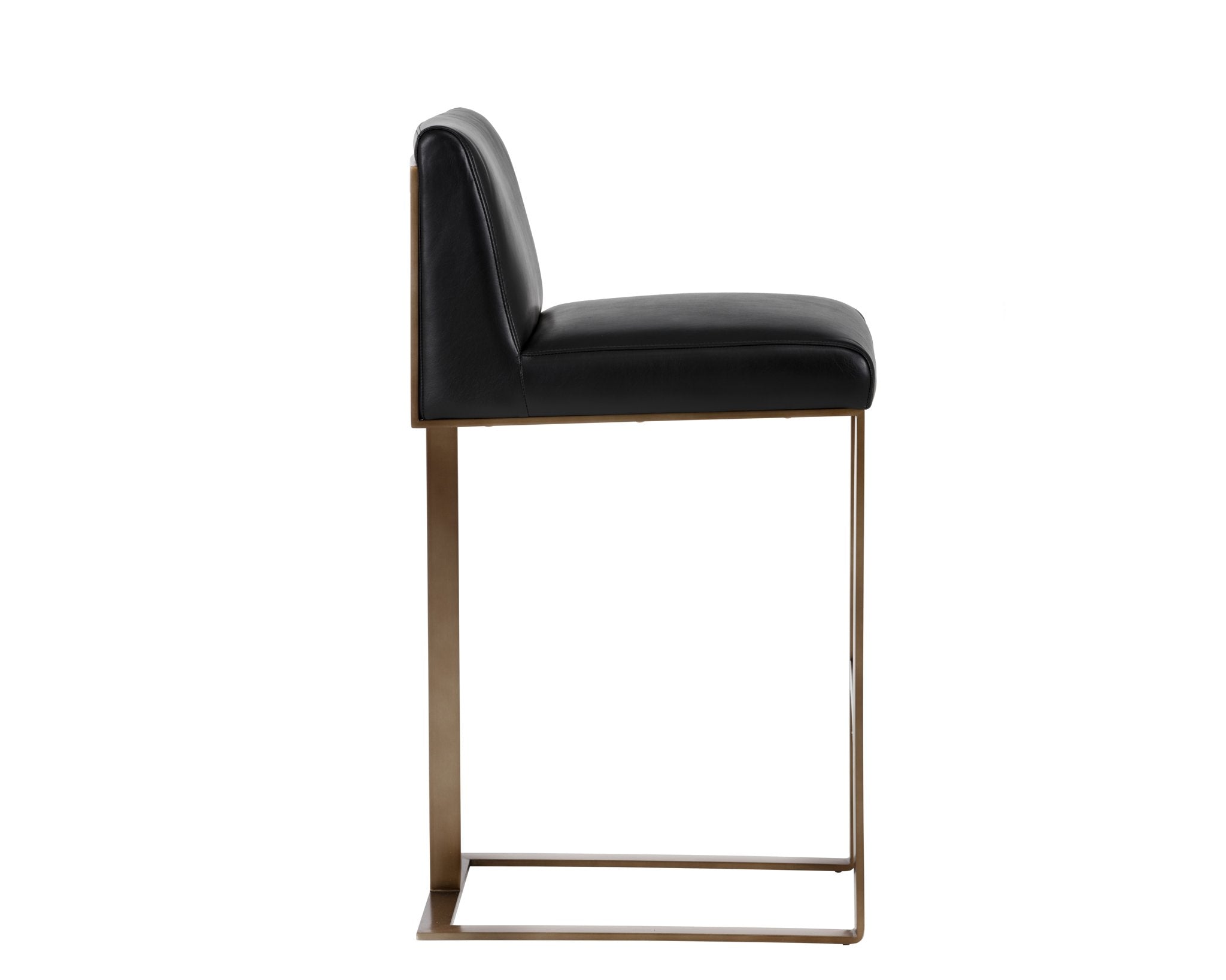 Sunpan Dean Barstool Antique Brass Cantina Black