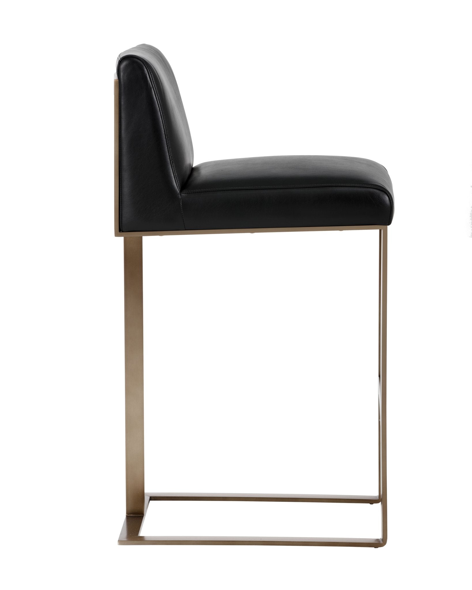 Sunpan Dean Barstool Antique Brass Cantina Black