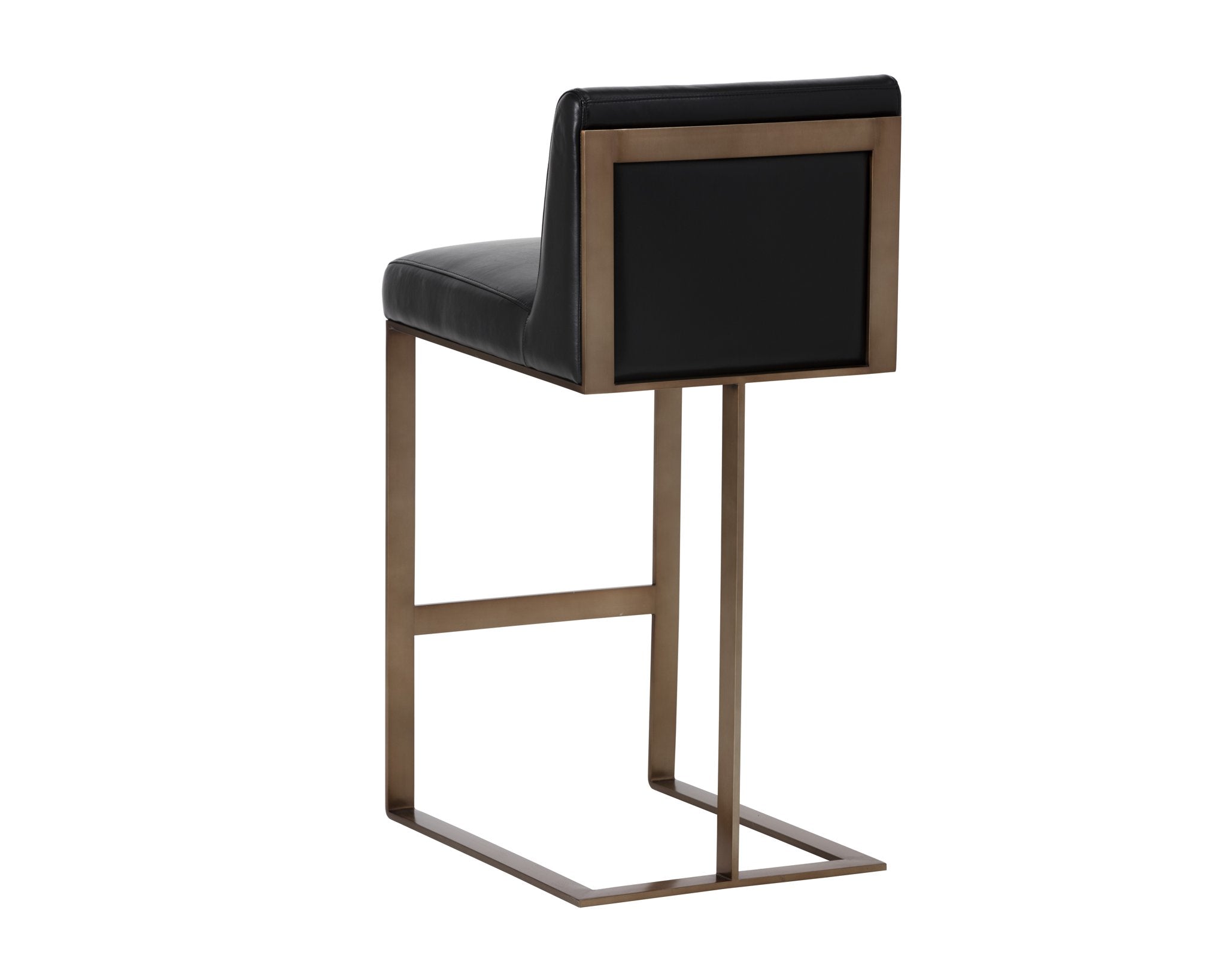 Sunpan Dean Barstool Antique Brass Cantina Black