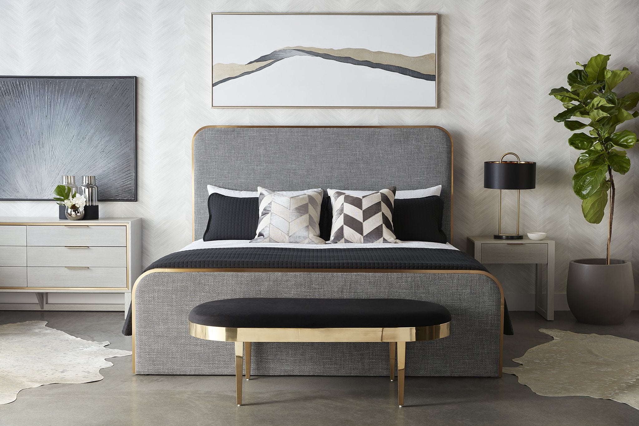 Sunpan Jolie Bench Black Sky