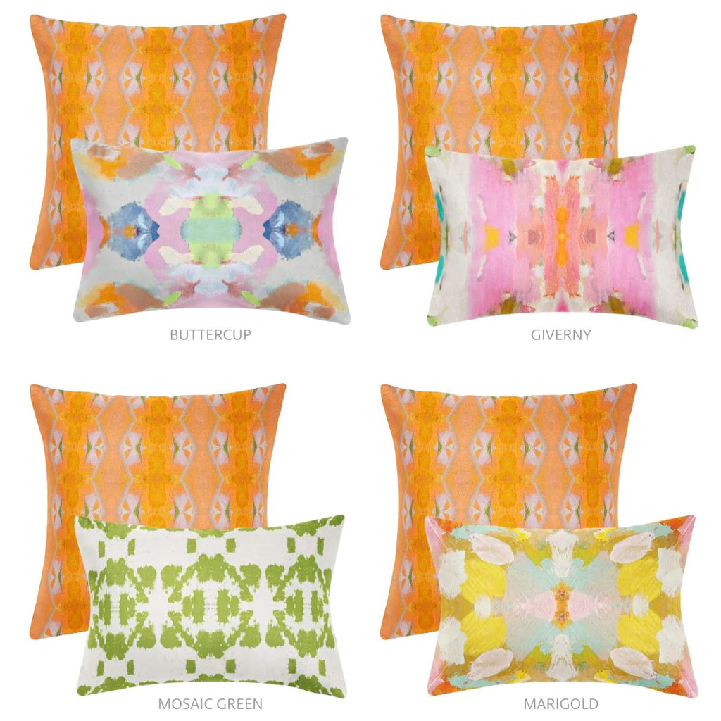 Laura Park Orange Blossom Linen Cotton Pillow