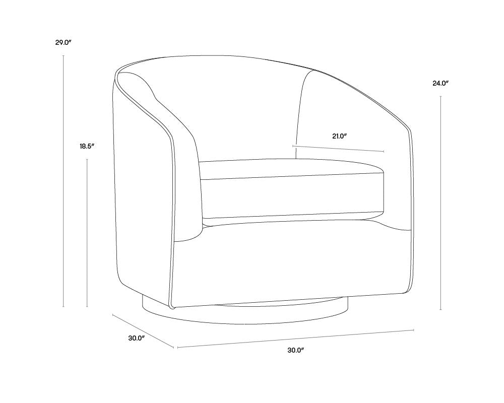 Sunpan Hazel Swivel Lounge Chair