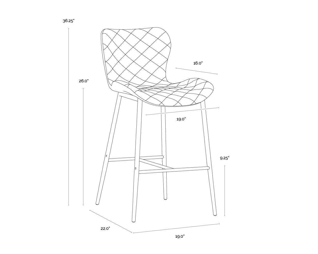 Sunpan Lyla Counter Stool Set Of 2