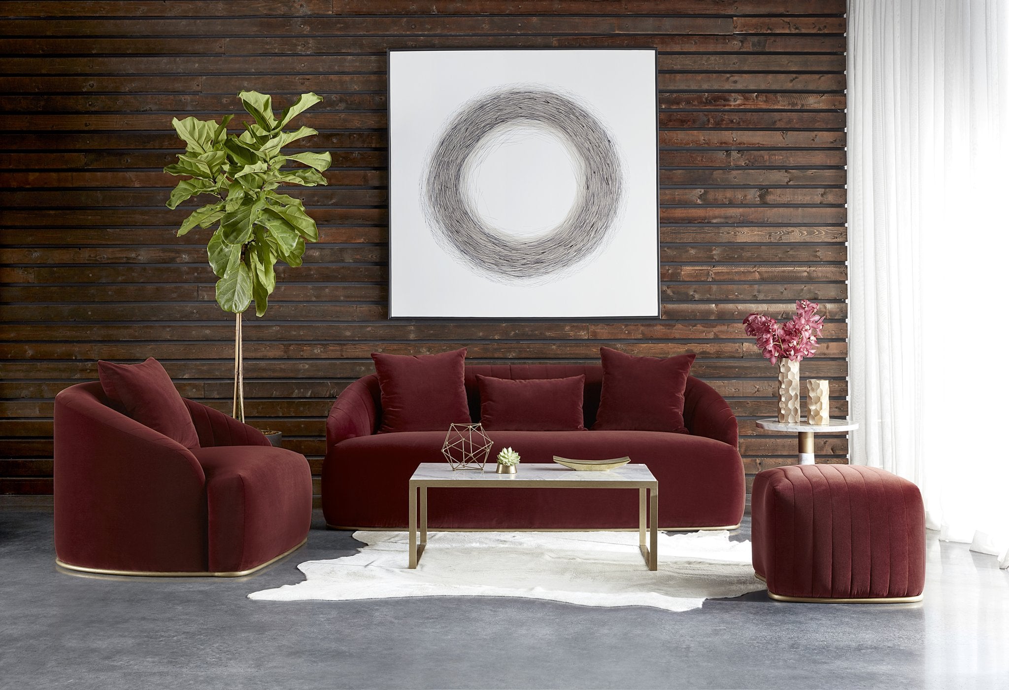 Sunpan Astrid Armchair Merlot