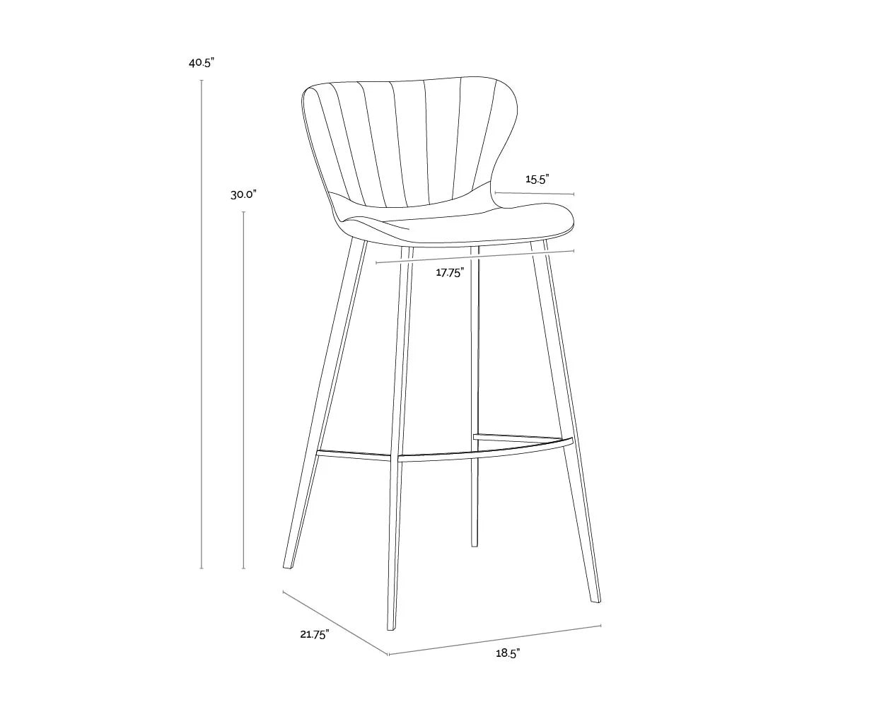 Sunpan Arabella Barstool