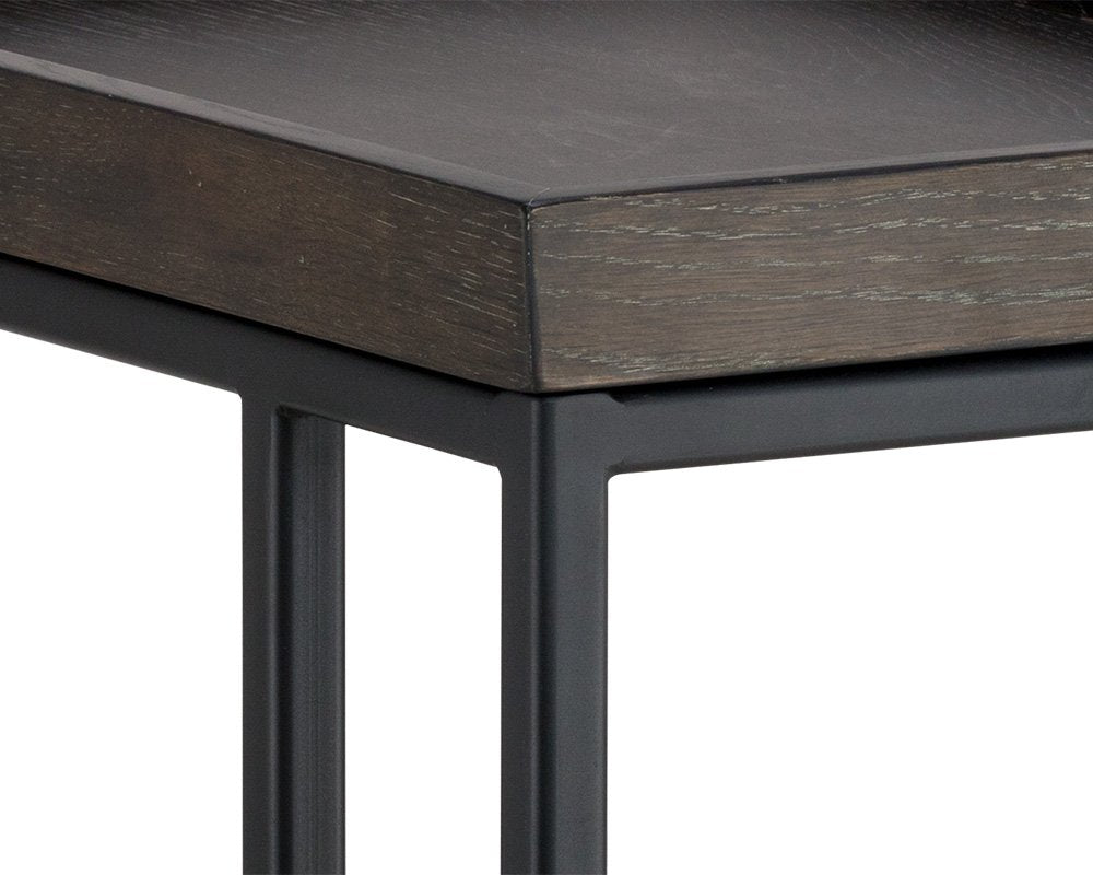 Sunpan Arden C Shaped Side Table Black Charcoal Grey