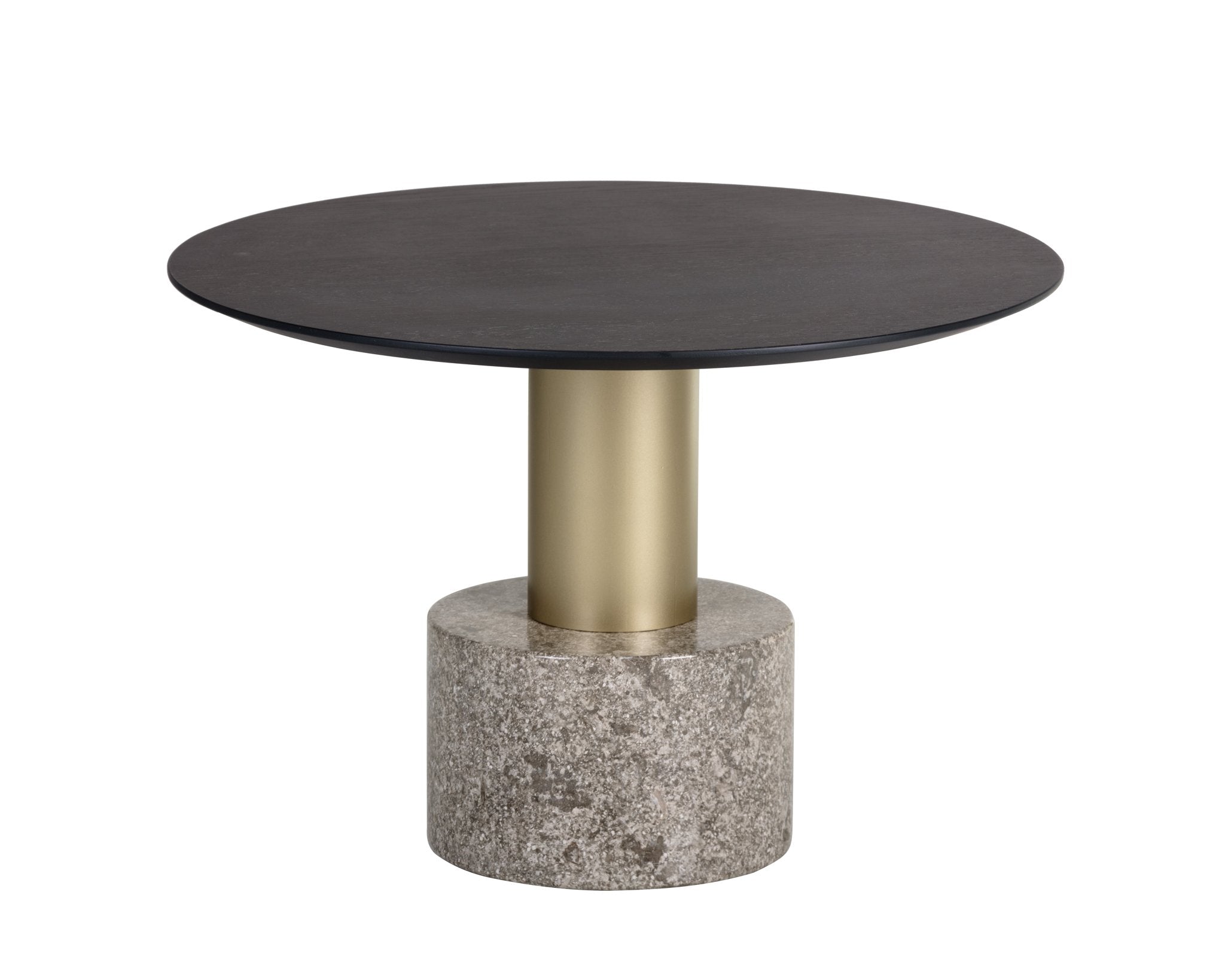 Sunpan Monaco Coffee Table Gold Grey Marble / Charcoal Grey