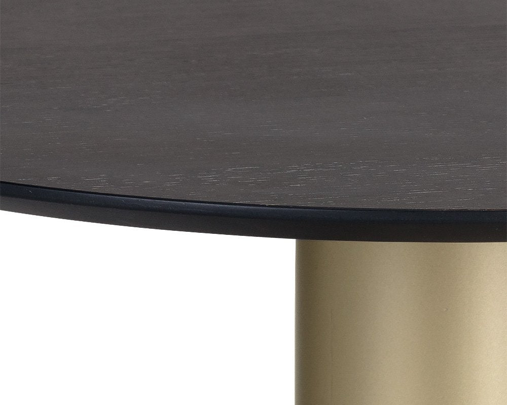 Sunpan Monaco Coffee Table Gold Grey Marble / Charcoal Grey