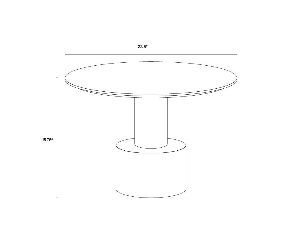 Sunpan Monaco Coffee Table Gold Grey Marble / Charcoal Grey