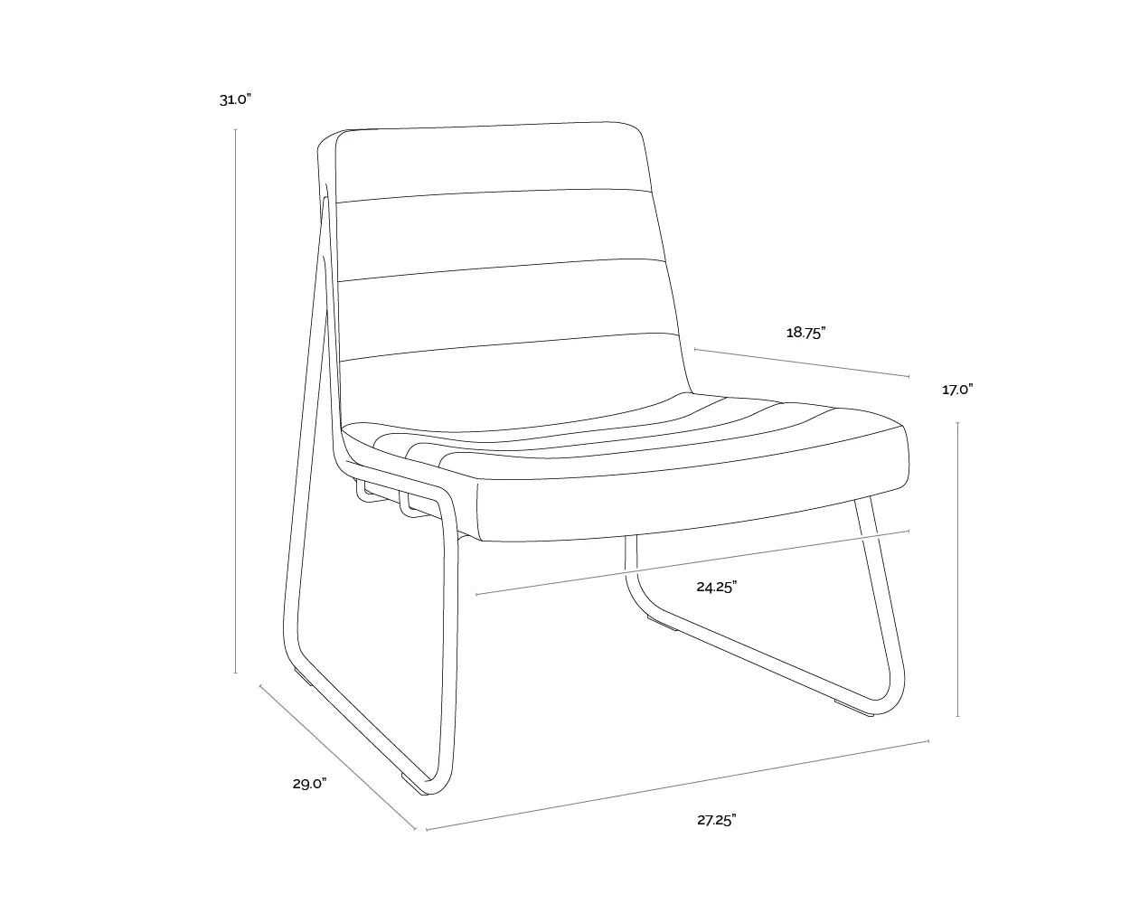 Sunpan Anton Lounge Chair