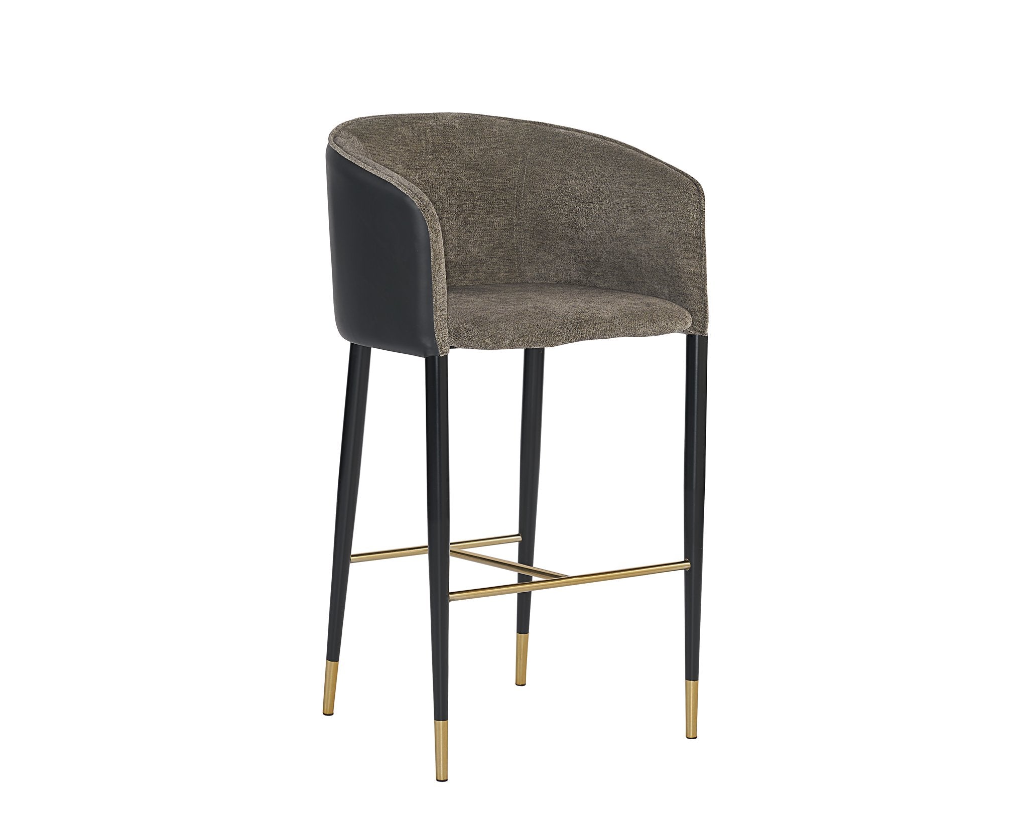 Sunpan Asher Barstool Sparrow Grey / Napa Black