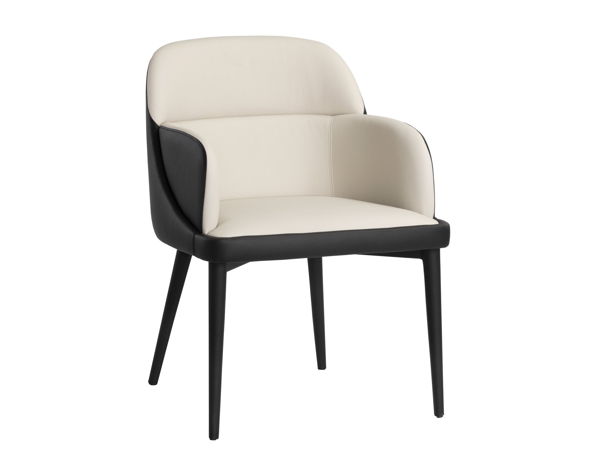 Sunpan Hagan Dining Armchair Dillon Cream / Dillon Black
