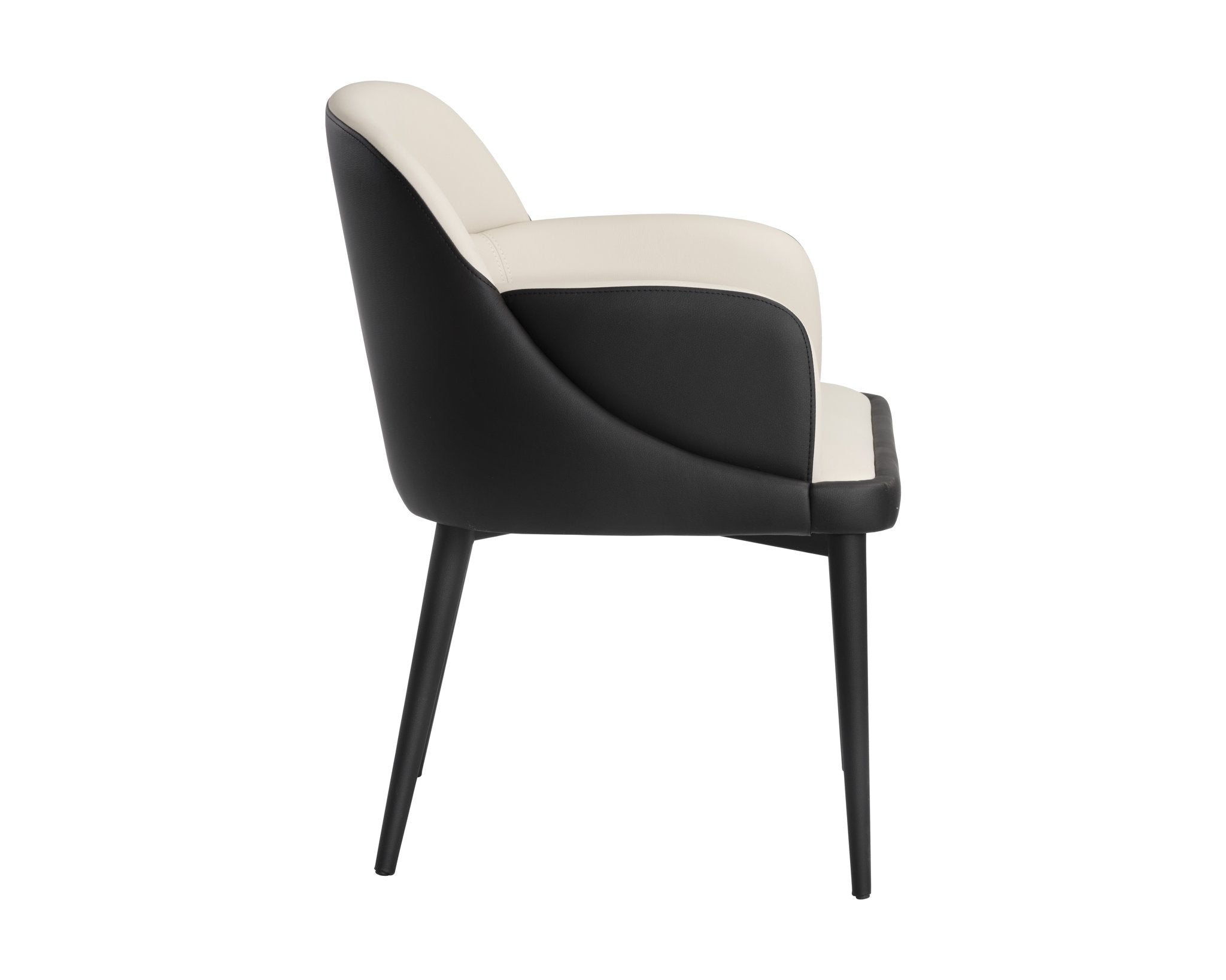 Sunpan Hagan Dining Armchair Dillon Cream / Dillon Black