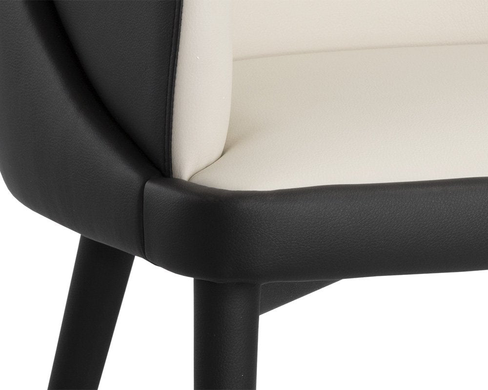 Sunpan Hagan Dining Armchair Dillon Cream / Dillon Black