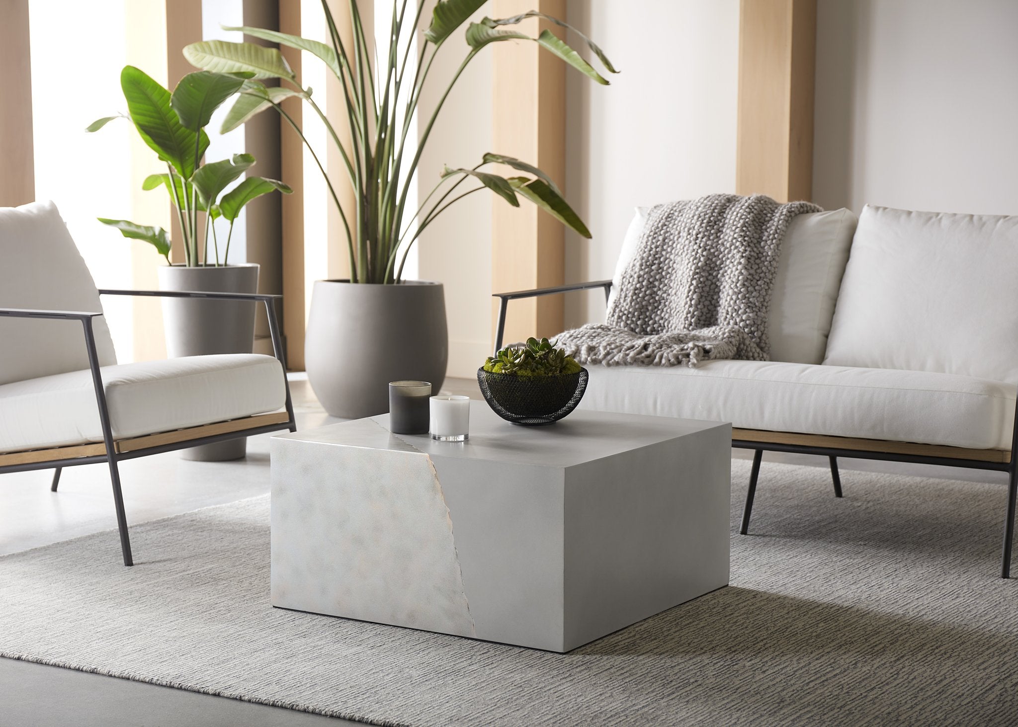 Sunpan Kyson Coffee Table Silver