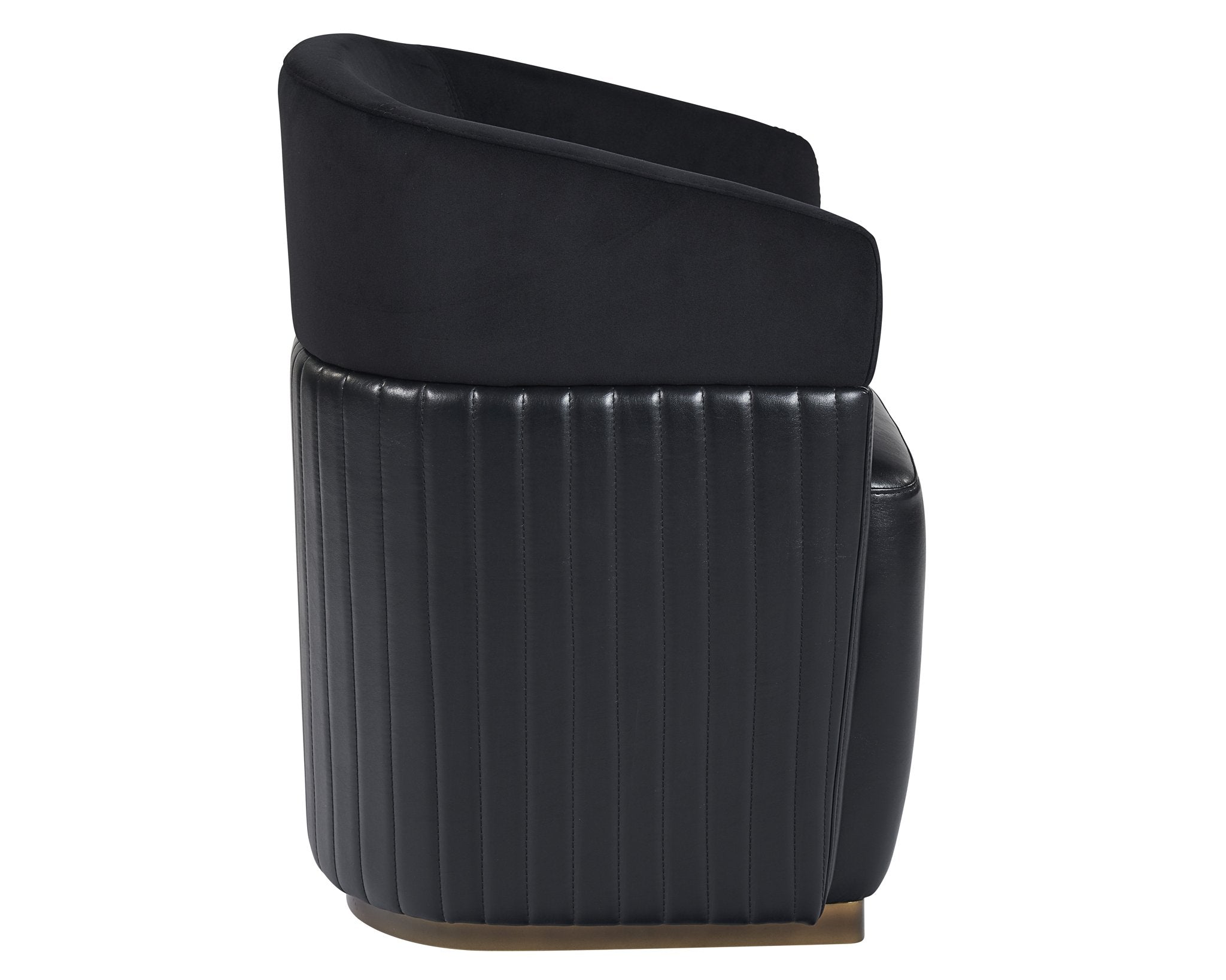 Sunpan Genval Wheeled Lounge Chair Abbington Black / Cantina Black