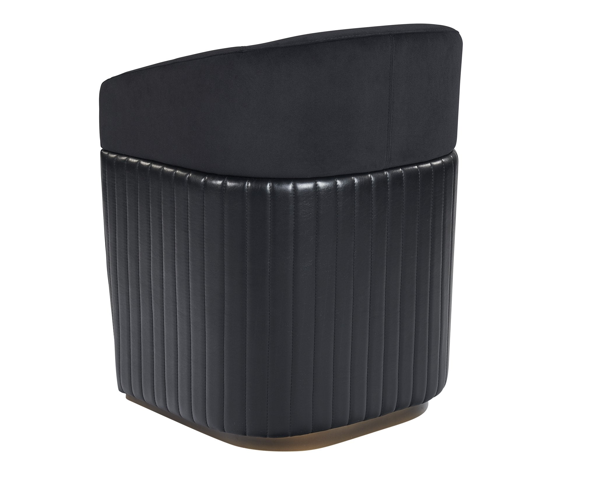 Sunpan Genval Wheeled Lounge Chair Abbington Black / Cantina Black