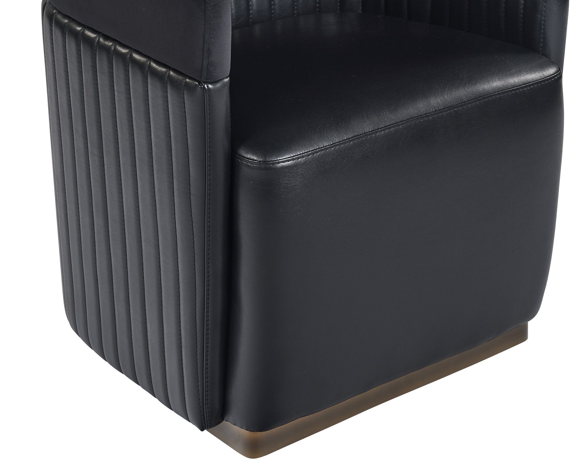 Sunpan Genval Wheeled Lounge Chair Abbington Black / Cantina Black