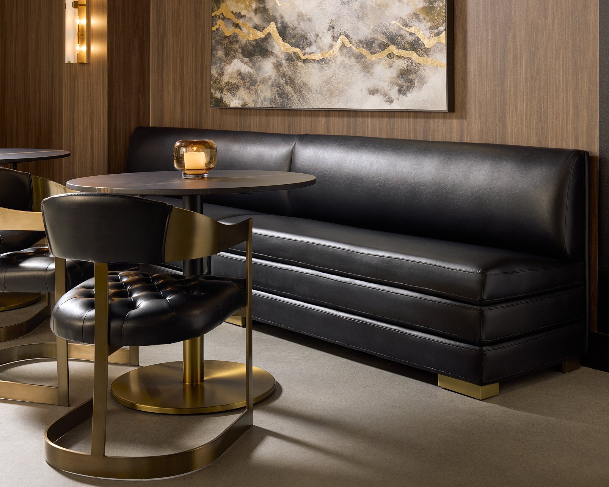 Sunpan Massie Bistro Table Black Marble 35.5"