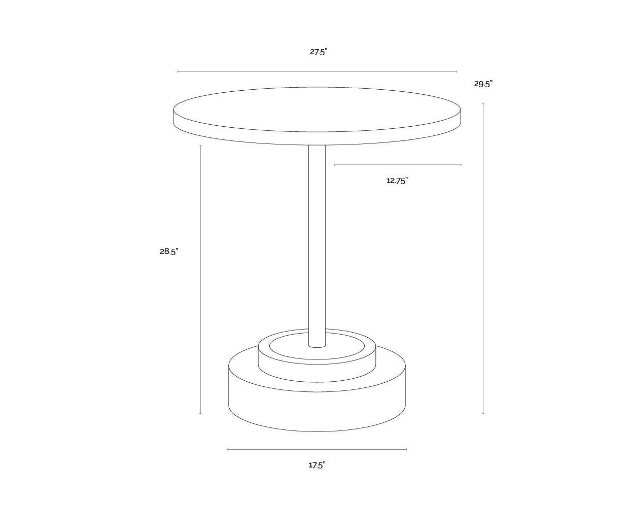 Sunpan Marlowe Bistro Table
