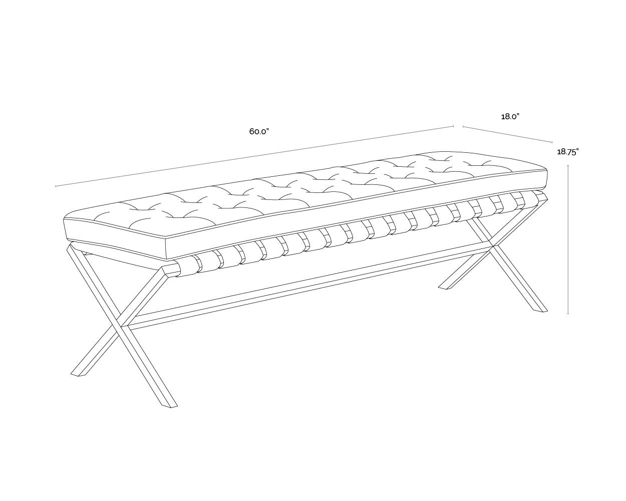 Sunpan Kenji Bench Small Gold