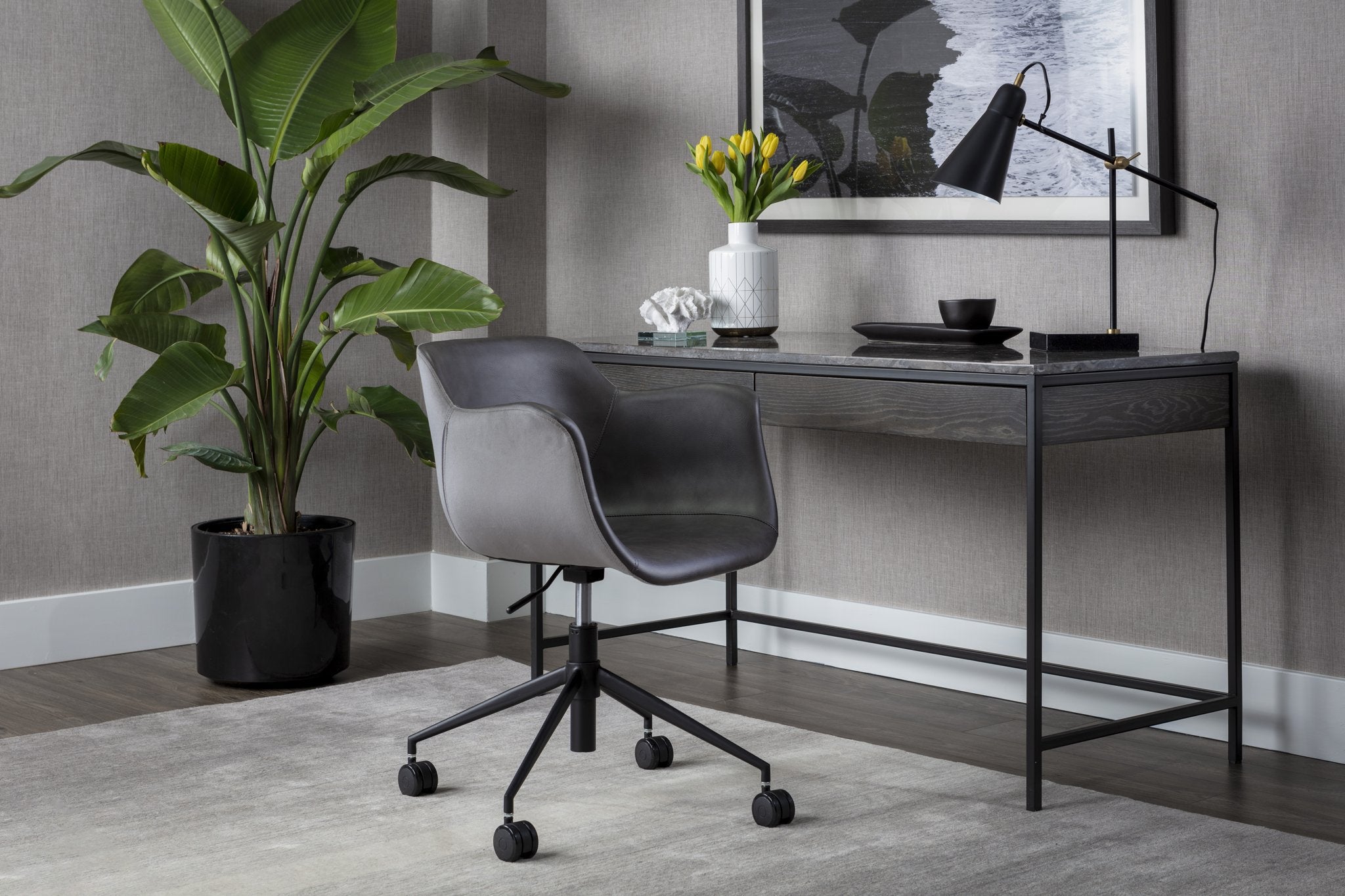 Sunpan Owen Office Chair Town Grey / Roman Grey