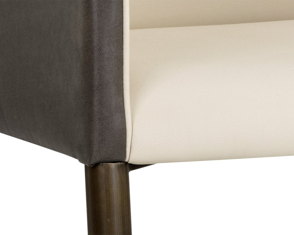 Sunpan Kylin Dining Armchair Dillon Cream / Bravo Ash