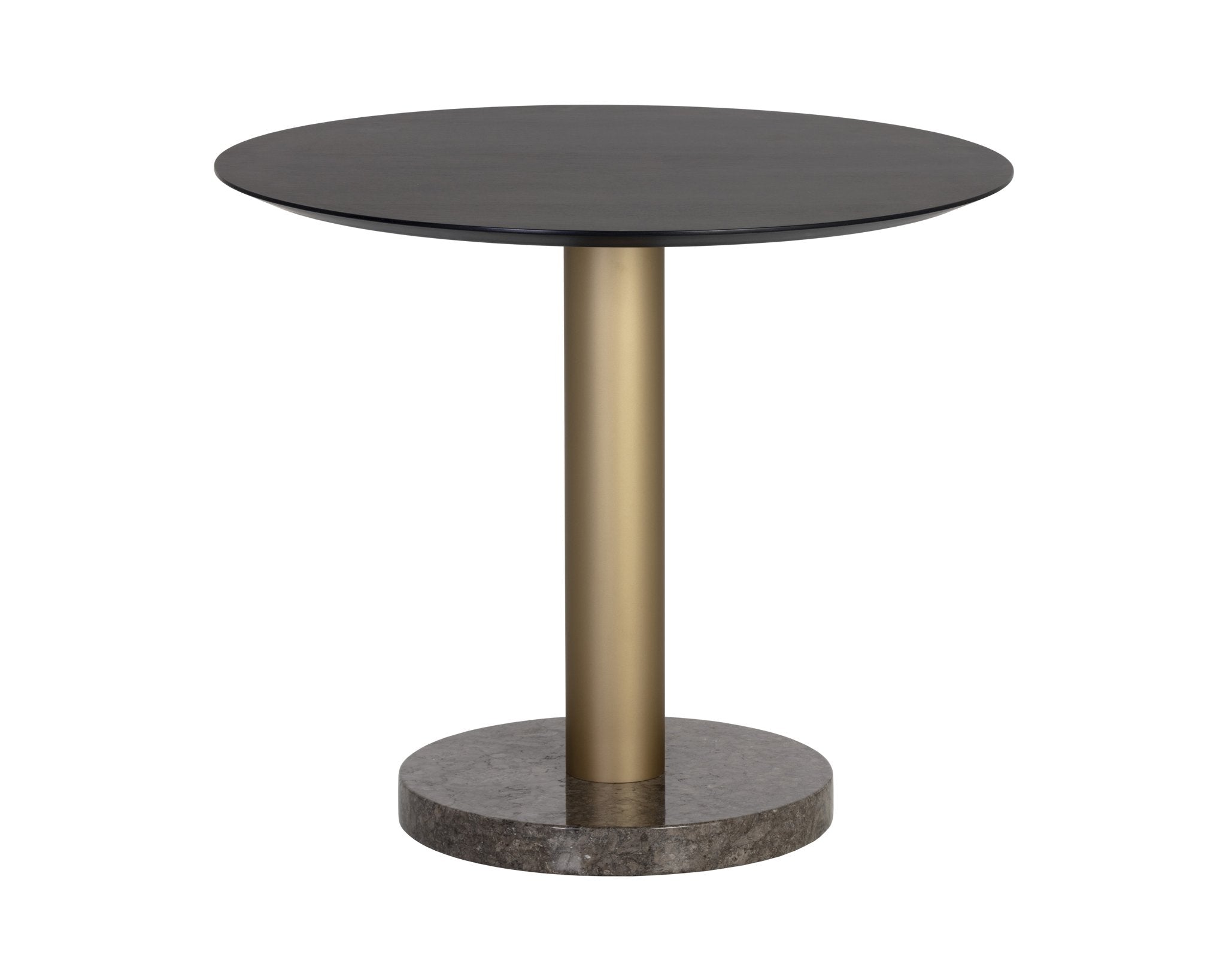 Sunpan Monaco Bistro Table Gold Grey Marble / Charcoal Grey 35.5"