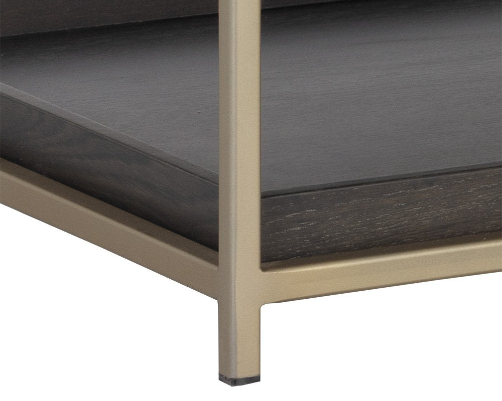 Sunpan Rebel Console Table With Drawers Gold Charcoal Grey