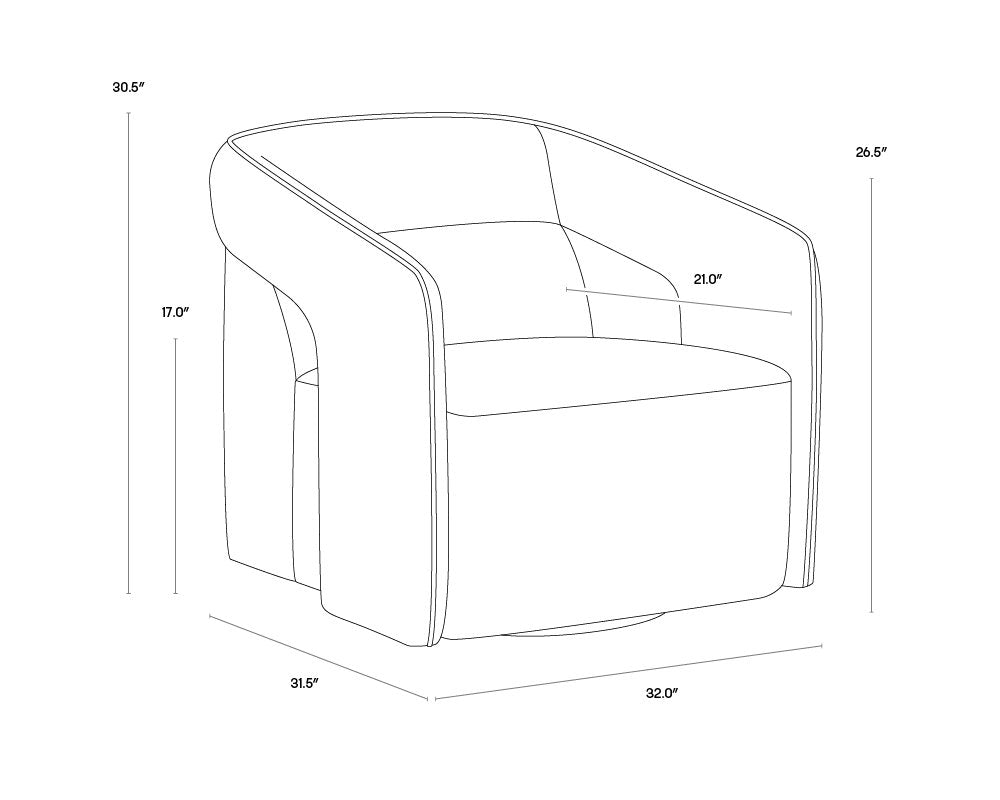 Sunpan Kendrick Swivel Lounge Chair
