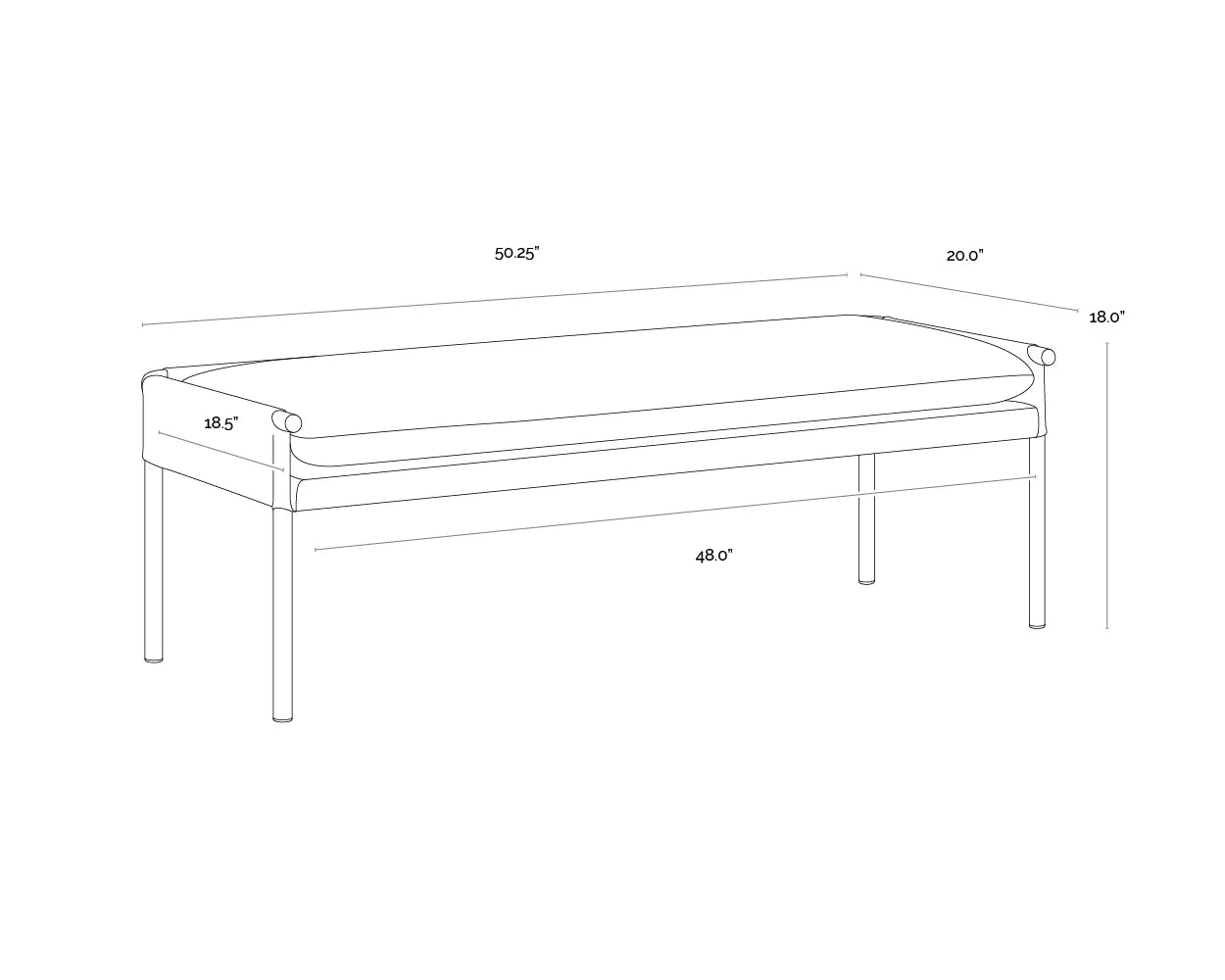 Sunpan Bellevue Bench