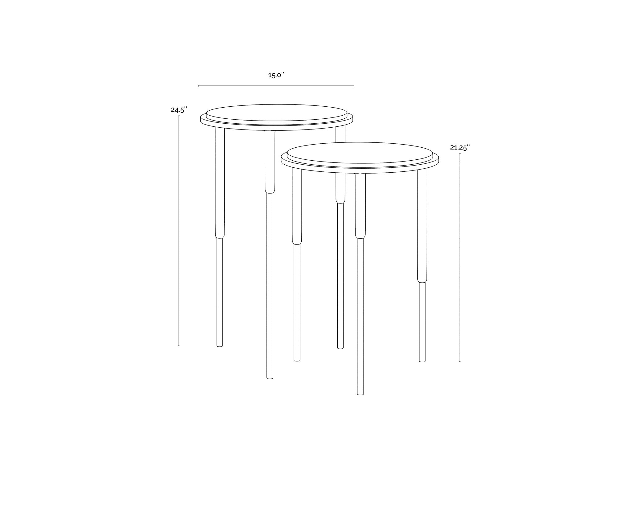 Sunpan Kyrie Nesting End Tables (Set Of 2)