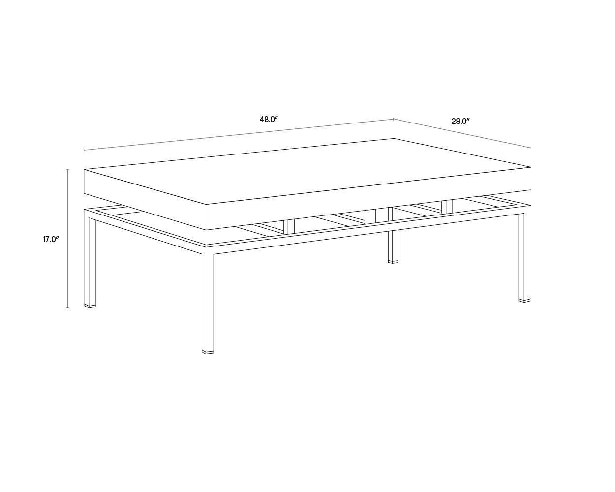 Sunpan Toreno Coffee Table