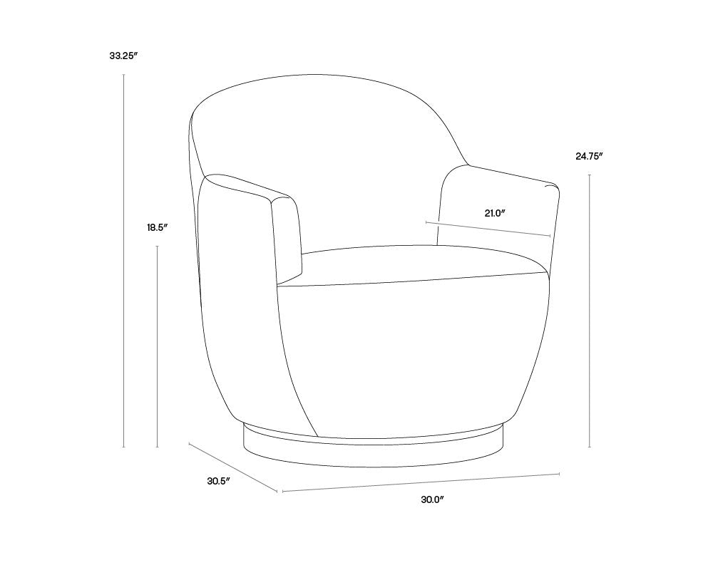 Sunpan Casey Swivel Lounge Chair