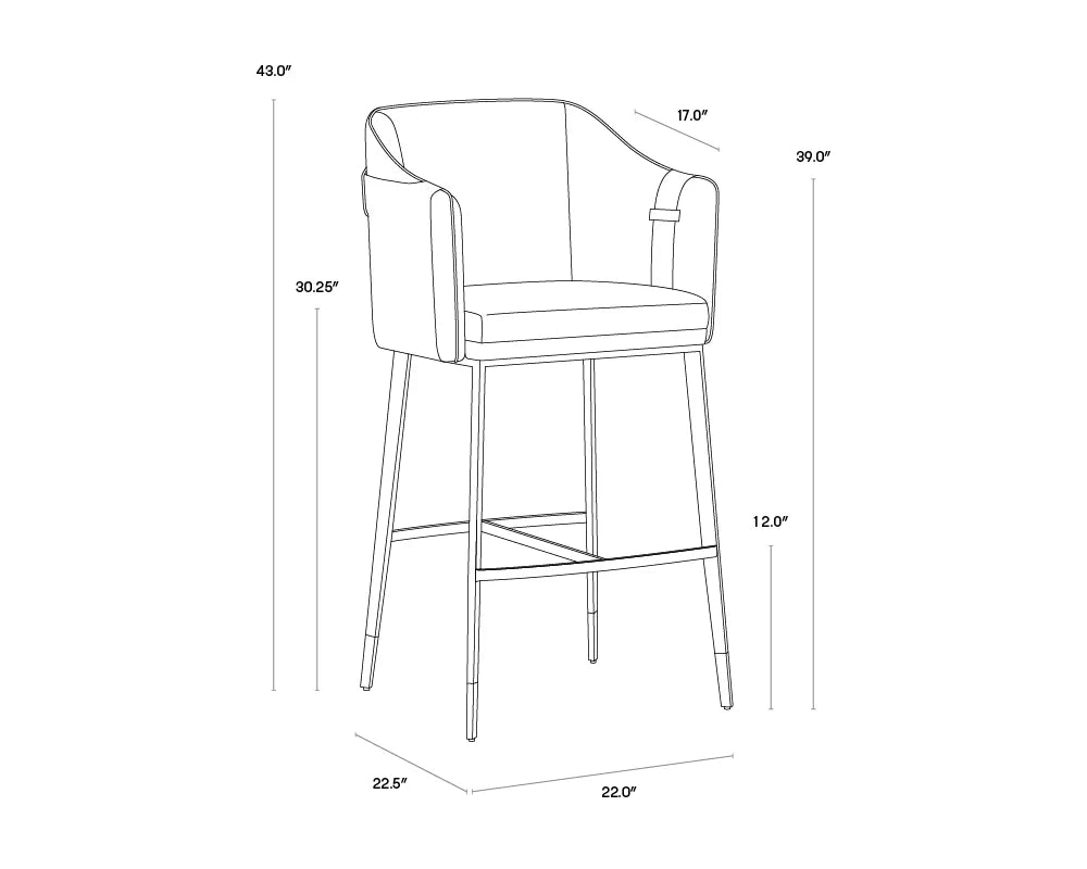 Sunpan Carter Barstool