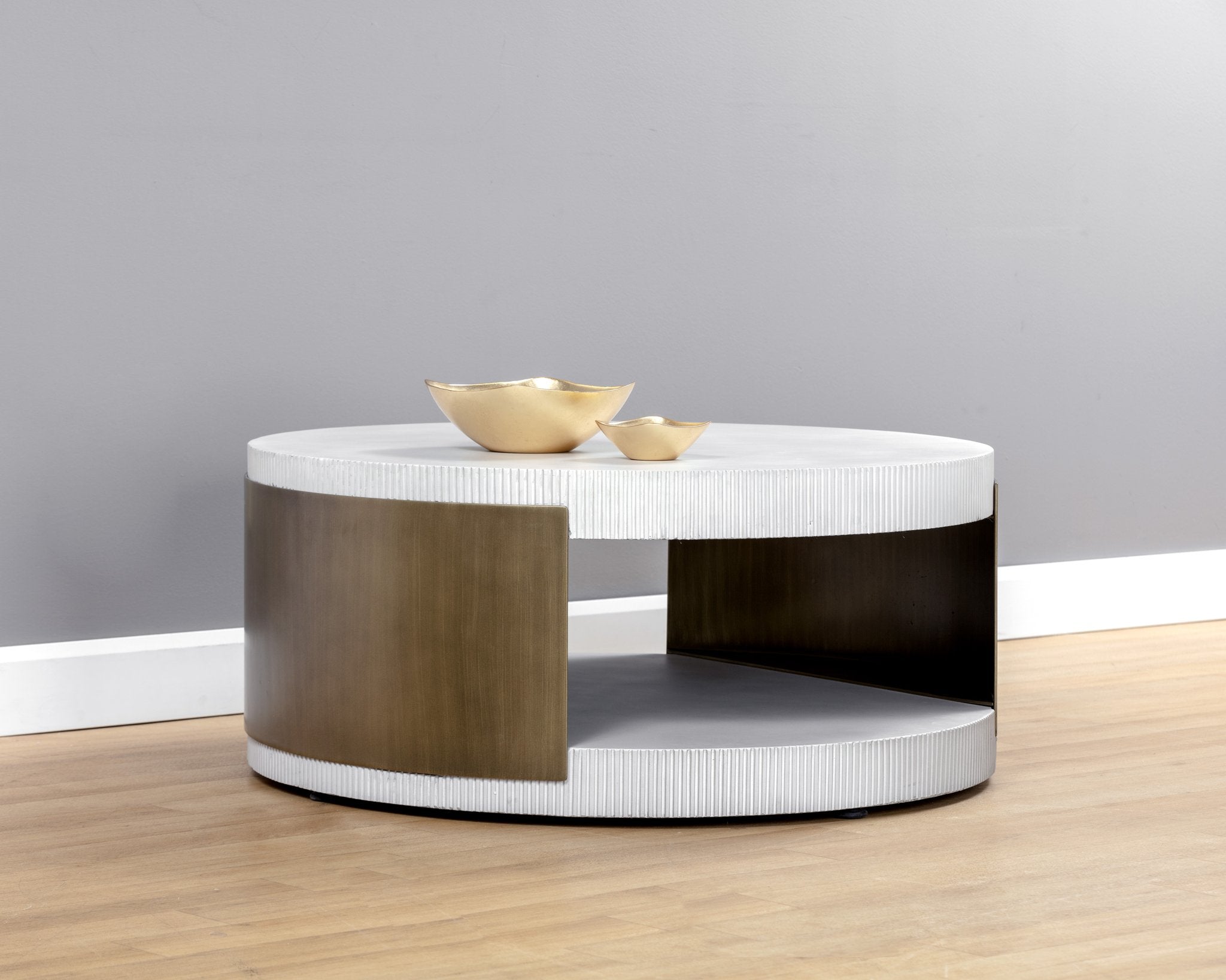 Sunpan Cavette Coffee Table White