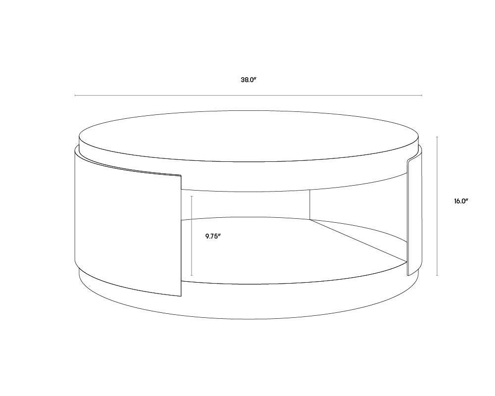 Sunpan Cavette Coffee Table White
