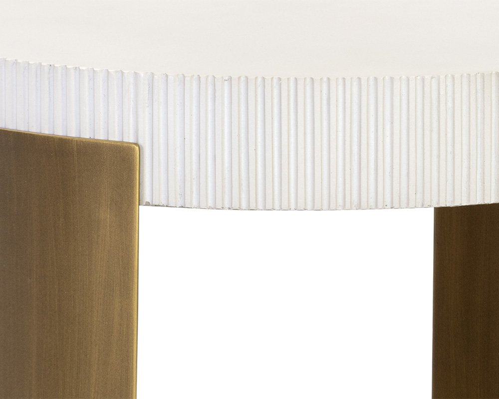 Sunpan Cavette End Table White