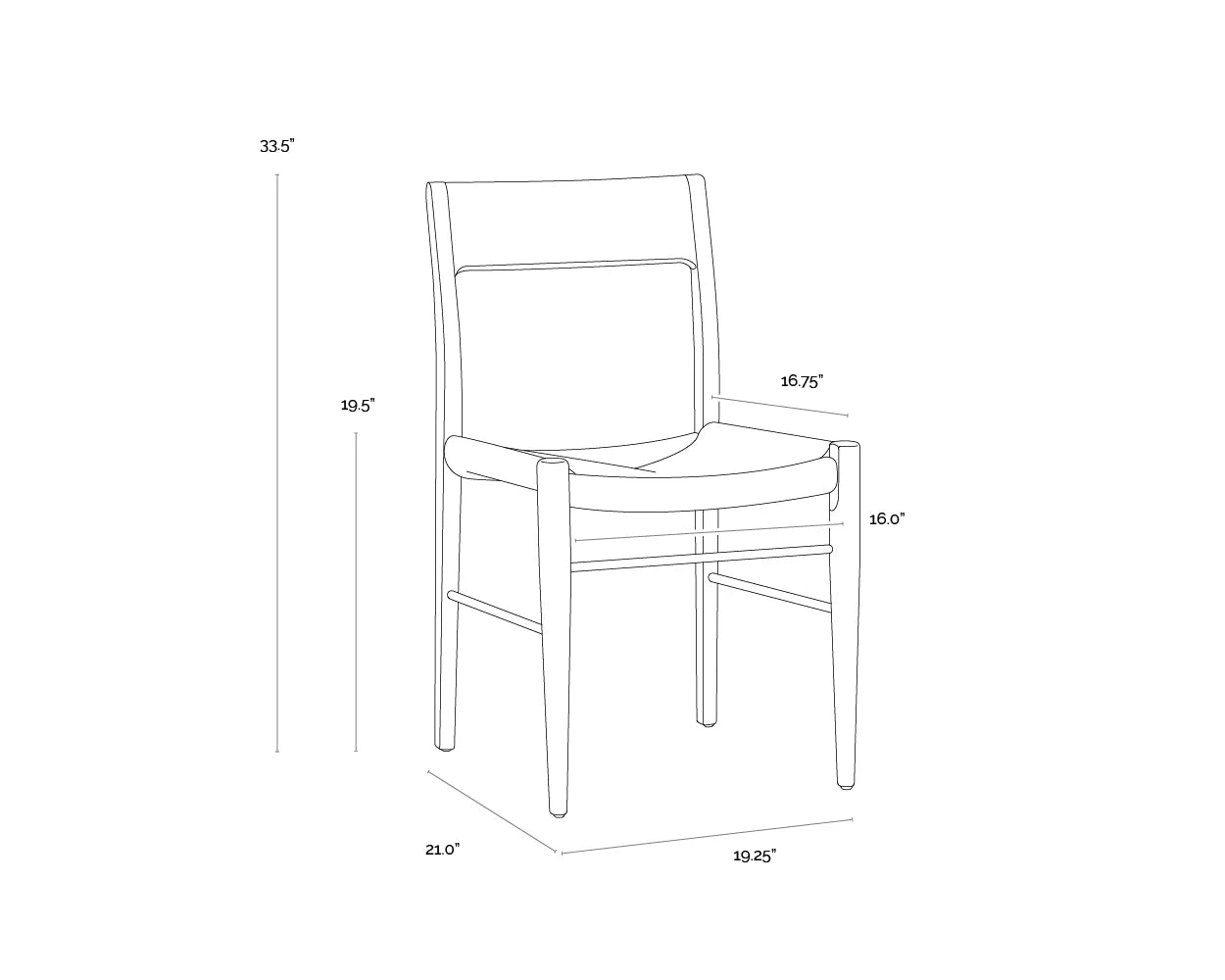 Sunpan Bondi Dining Chair Set Of 2