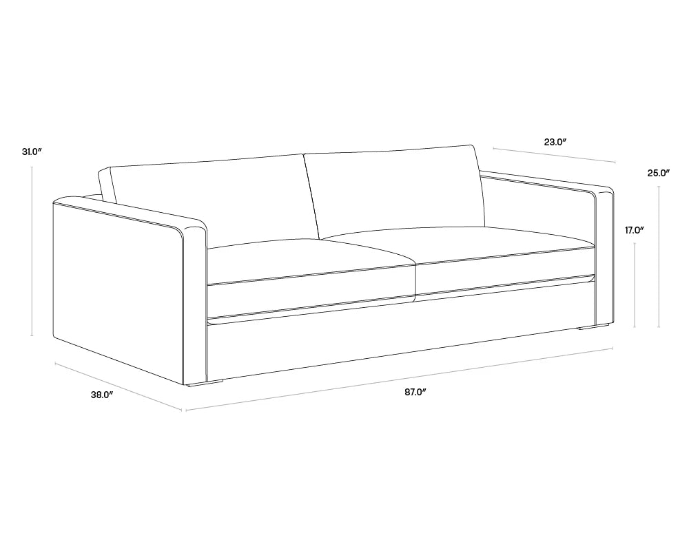 Sunpan Adrian Sofa Liv Wicker
