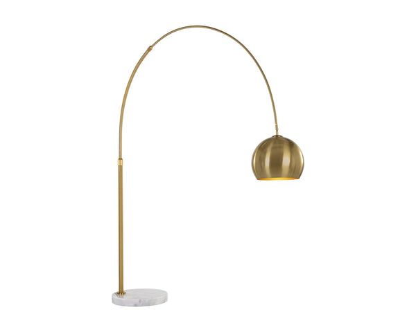 Sunpan Vern Floor Lamp Brass