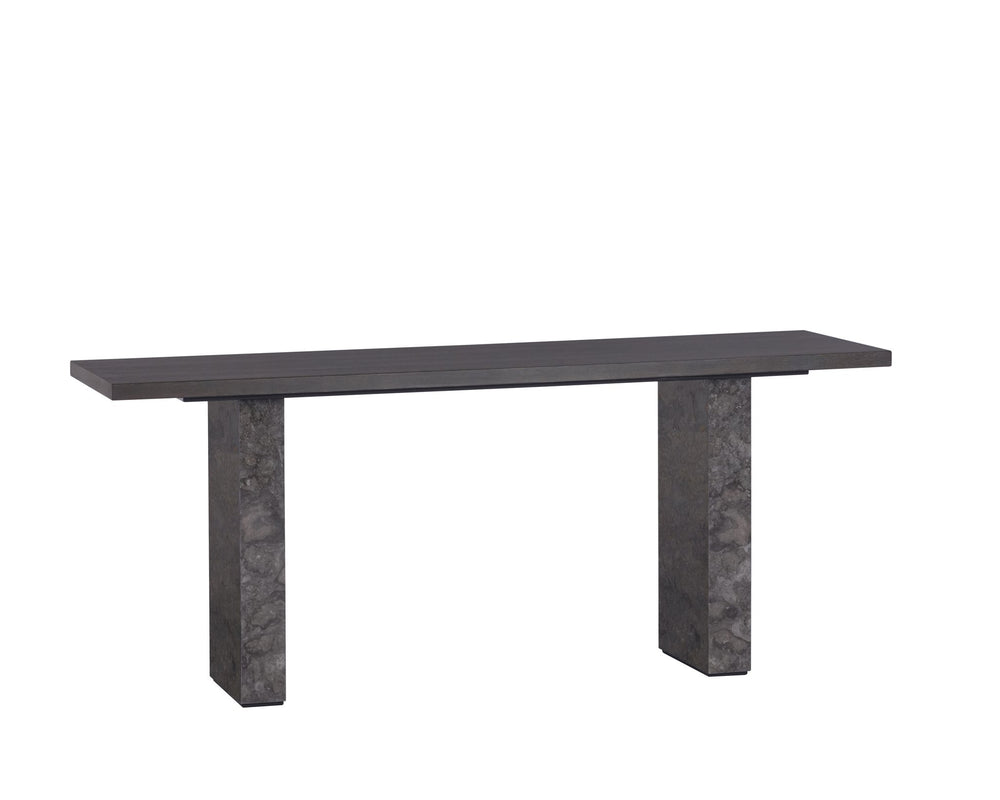 Sunpan Rebel Console Table Grey Marble / Charcoal Grey