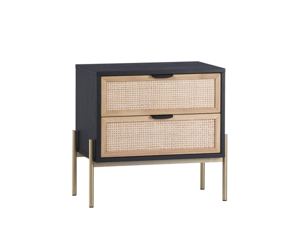Sunpan Avida Nightstand Gold Black/Natural
