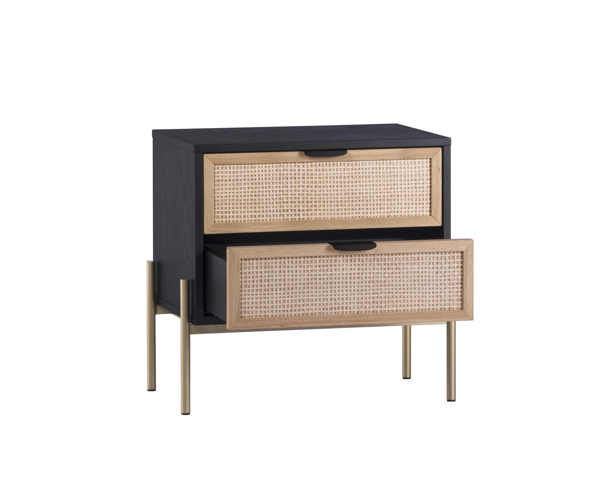Sunpan Avida Nightstand Gold Black/Natural