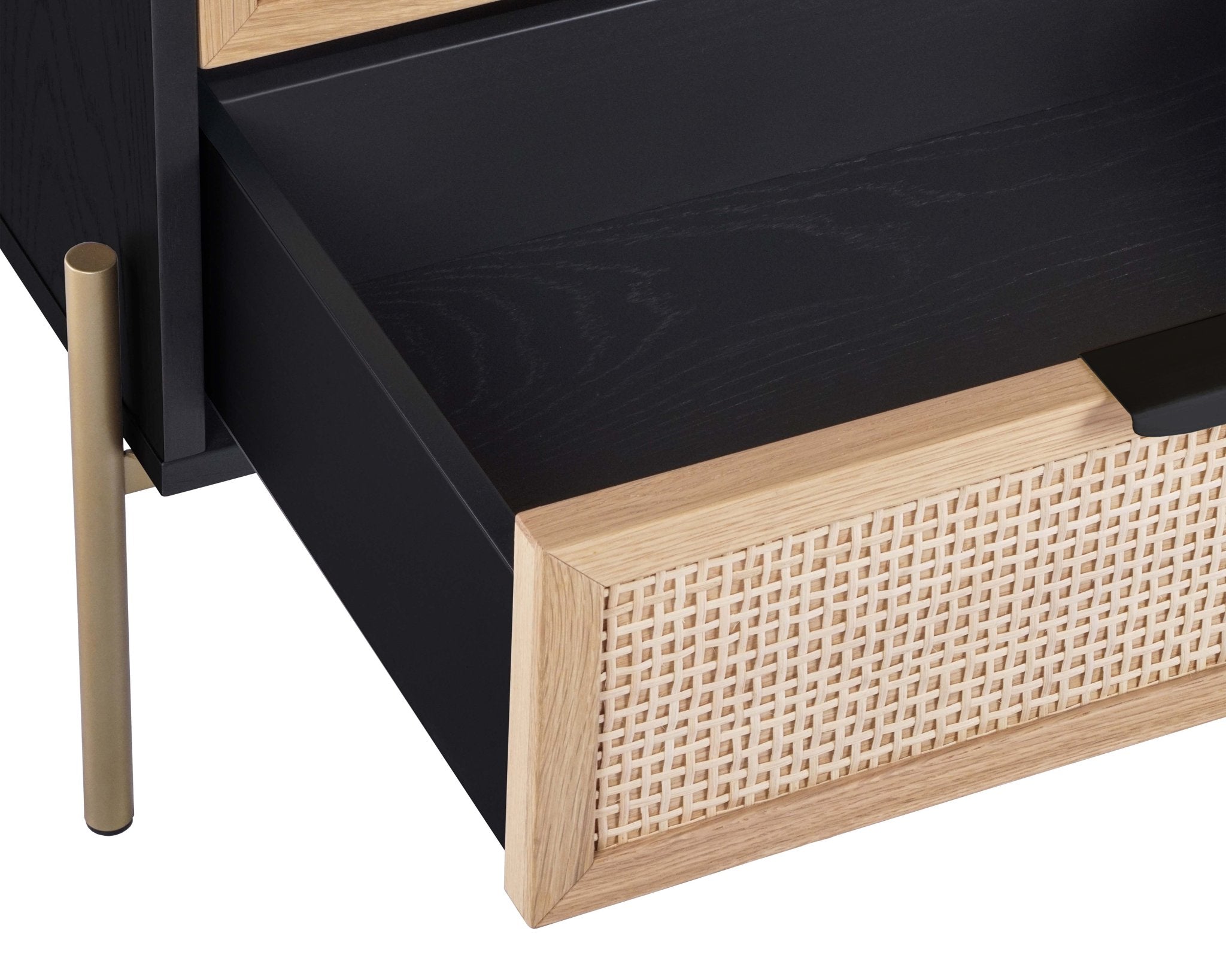 Sunpan Avida Nightstand Gold Black/Natural