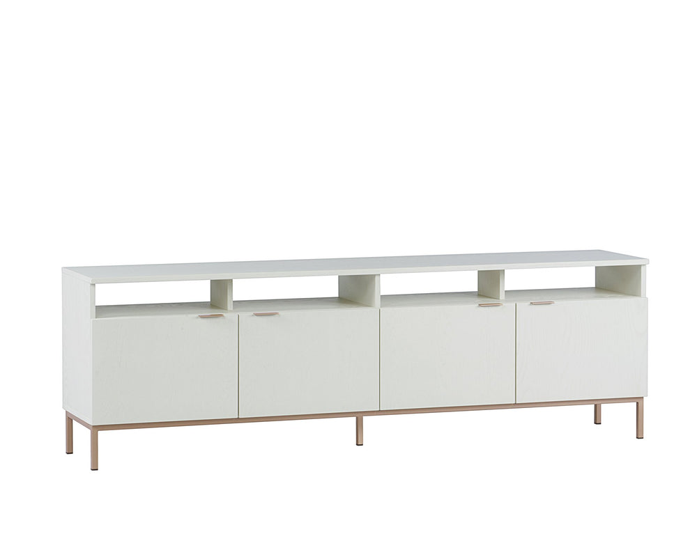 Sunpan Ambrose Modular Storage Cabinet Champagne Gold Cream