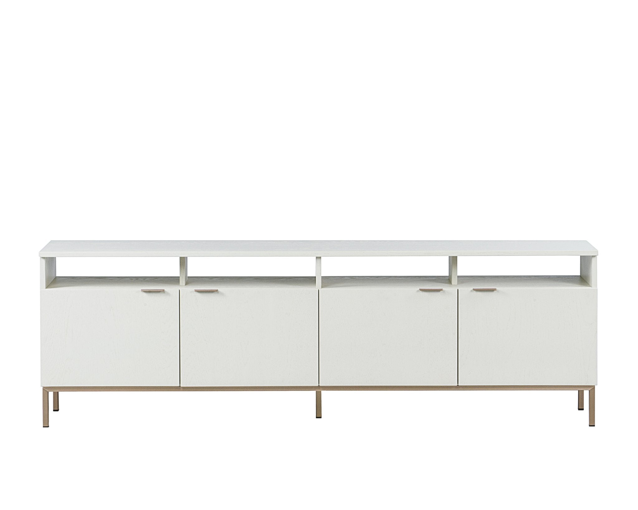 Sunpan Ambrose Modular Storage Cabinet Champagne Gold Cream